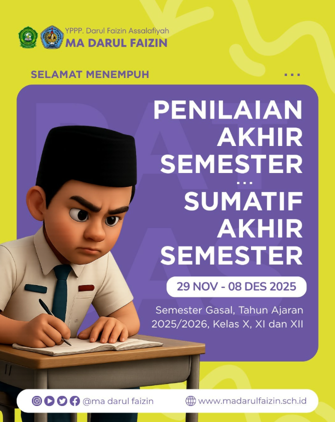 PAS dan SAS MA Darul Faizin 2025