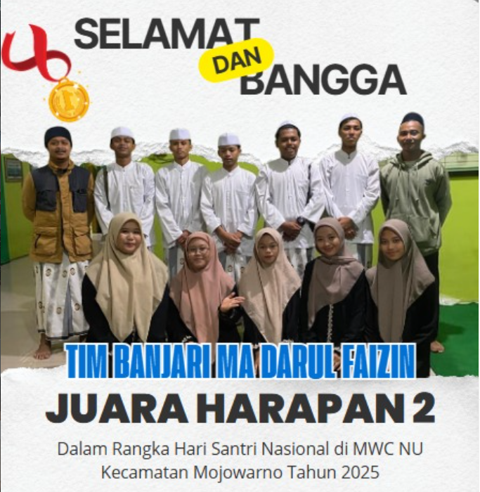 Tim Banjari MA Darul Faizin Juara Harapan 2 Hari Santri Nasional 2025